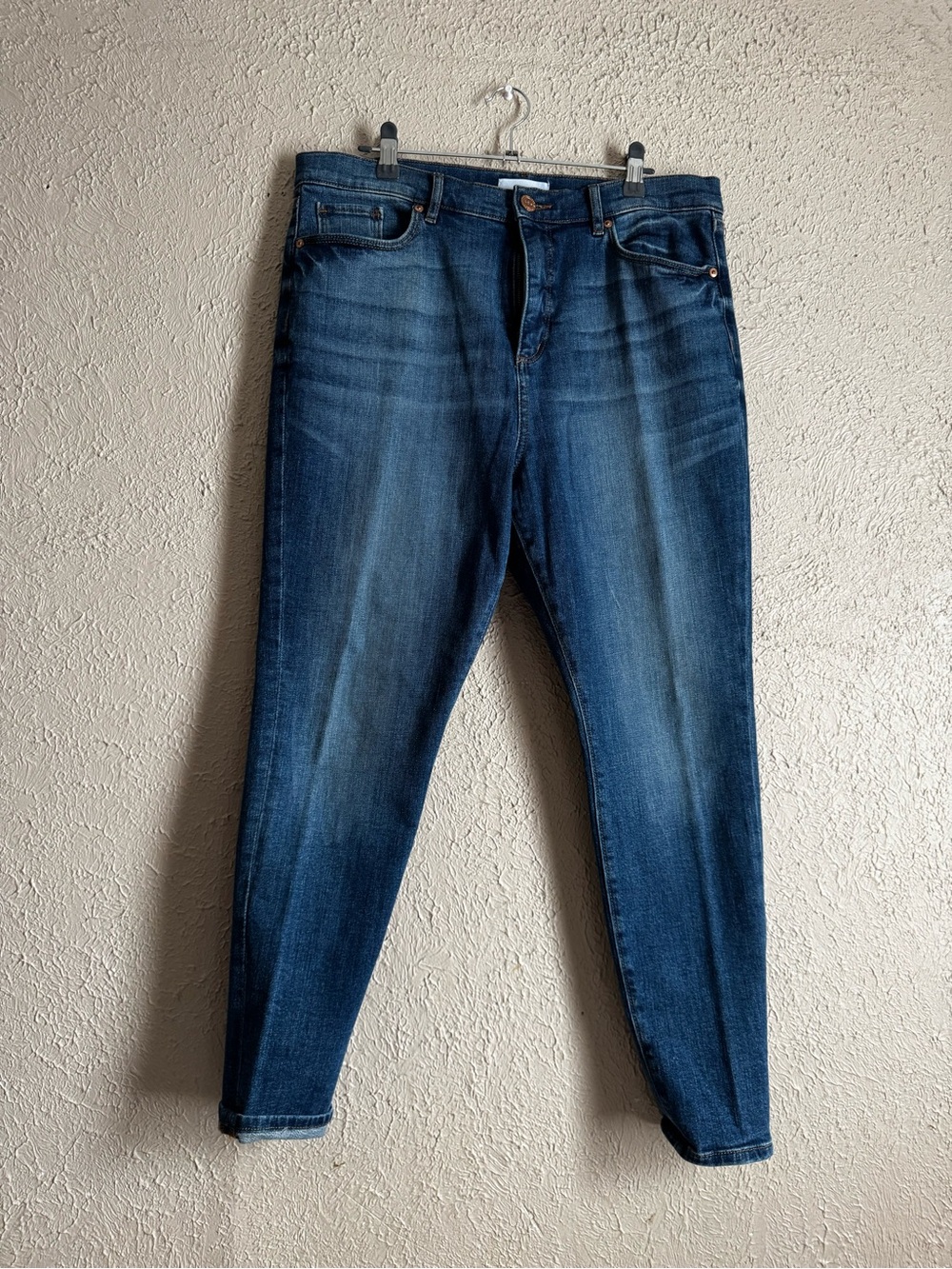 Classic Women's Dark Blue High Waist Skinny Jeans